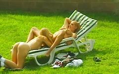 Alexa Rae and Chandler play lesbian fun outdoors - movie 2 - 3