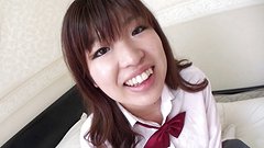 Watch Now - Japanese student gets final climax with a hairy creampie