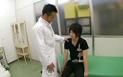 Feminine Asian twink has his cock vibrated with toys by his doctor join background