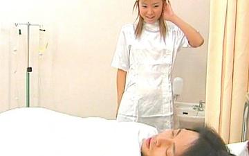 Download Pretty asian nurse fucks her patient and gets cum on her tiny tits