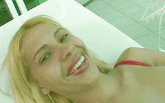 18 year old blonde Danielle masturbates by the pool. - bonus 2 - 3