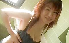 Ver ahora - A stunning asian girl with nice big tits takes a warm bath and masturbates