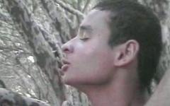 Brazilian boys use a tree for unique anal sex positions. - movie 6 - 5