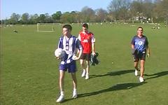 Watch Now - Twinks fuck each other in the ass after a soccer match.