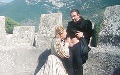 Costumed medieval performers suck and fuck outdoors on castle ramparts - movie 11 - 5