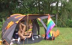 Twink scouts with big cocks have a threesome in tent on a camping trip - movie 4 - 7