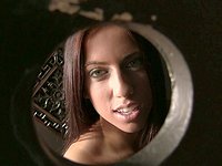 19-year-old Venice sucks a cock through a glory hole while masturbating - movie 4 - 2