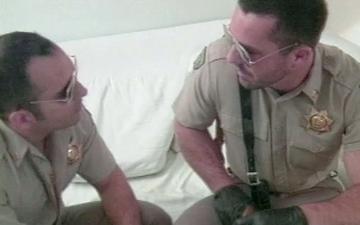 Download Enjoying some cop costume play these two mature muscle men have anal