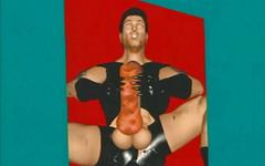 3D computer animated snowman fucks a muscular guy in leather - movie 1 - 5