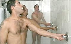 Hung jocks have a threesome in a public shower - movie 5 - 7