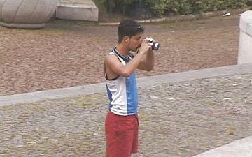 Download Latino tourist gets pounded in public