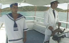 Latino muscle sailors have a public threesome on their boat - movie 3 - 2