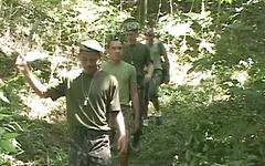 Military jocks have an orgy in the woods join background