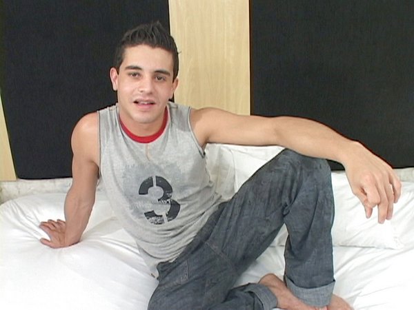 Uncut Latino jocks have a threesome with a 19-year old white twink