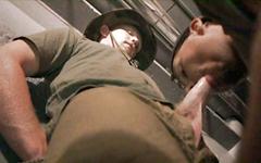 Two soldiers in uniform suck each other's pricks in secret army location. - movie 2 - 3