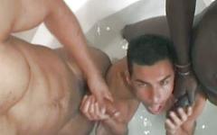 Interracial gangbang in the hot tub with three hung black guys and a Latino - movie 1 - 7