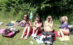A bunch of amazing Czech girls get together outside in the sunshine - movie 1 - 3
