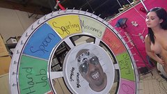 Watch Now - Angel summer spins the wheel of debauchery and sucks a big cock