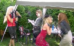 Glamour chick food fight turns into an outdoor orgy - movie 1 - 7