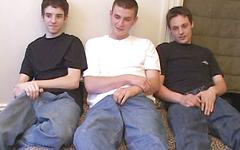 Watch Now - Gay jocks fuck ass and give blowjobs in amateur homo threesome.