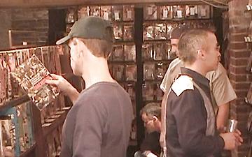 Download Mature cock sucker gives blow jobs to crowd of men in video store