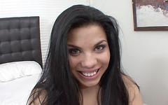 curvy Latina gets a big gooey creampie deep inside her cunt join background