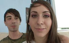 Ver ahora - Tatted and pierced brunette gets a thick anal creampie