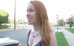 horny red head rides a massive black dick join background