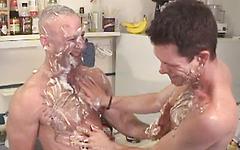 Two white jocks play with food and suck dick in the kitchen - movie 1 - 7