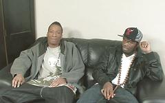 Thugs with big black cocks fuck each other on the sofa join background