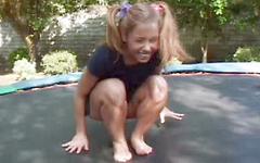 Trampoline Tramp Tabitha Bounces Boobs and Hot Ass for Scorching Fuck join background