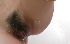 Japanese cutie lets a businessman get her off in the shower - movie 1 - 6
