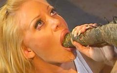 Half Human Dino-Monster Fucks and Drenches Hottie Blonde in Flood of Sperm - movie 7 - 4