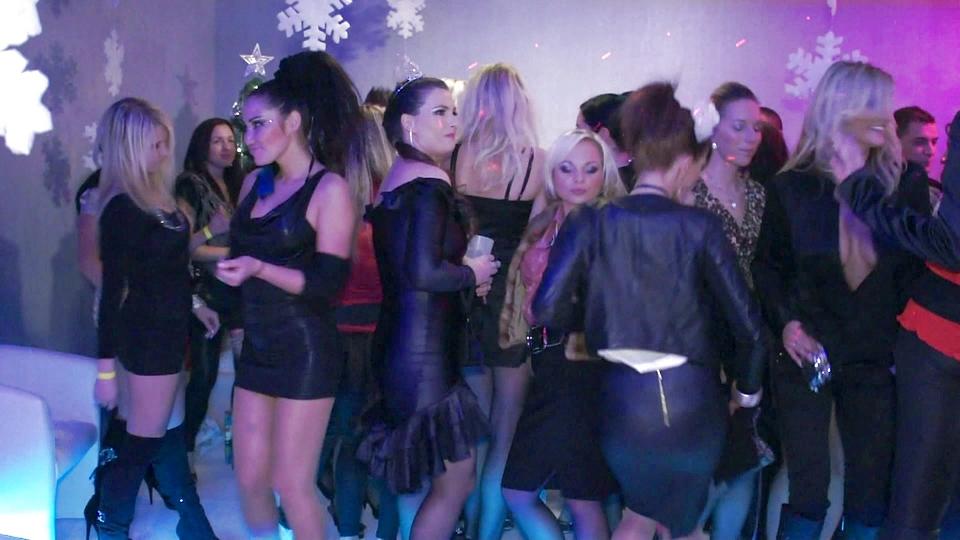 A group of hot women have some fun at a real swinger sex party
