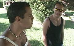 Jocks with big dicks have an outdoor threesome join background