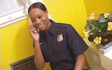 Download Ebony police officer raven sky gets her pussy rammed with 2 cocks.