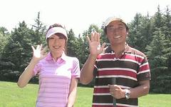 Japanese babe sucks her golf partners dick and balls while on the course - movie 1 - 2