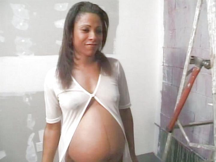 Pregnant black girl sucks dick and gets fucked.