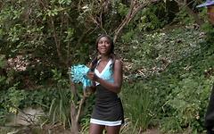 Cheer Squad Captain Bonnie Amor Takes A Big Chocolate Dick join background