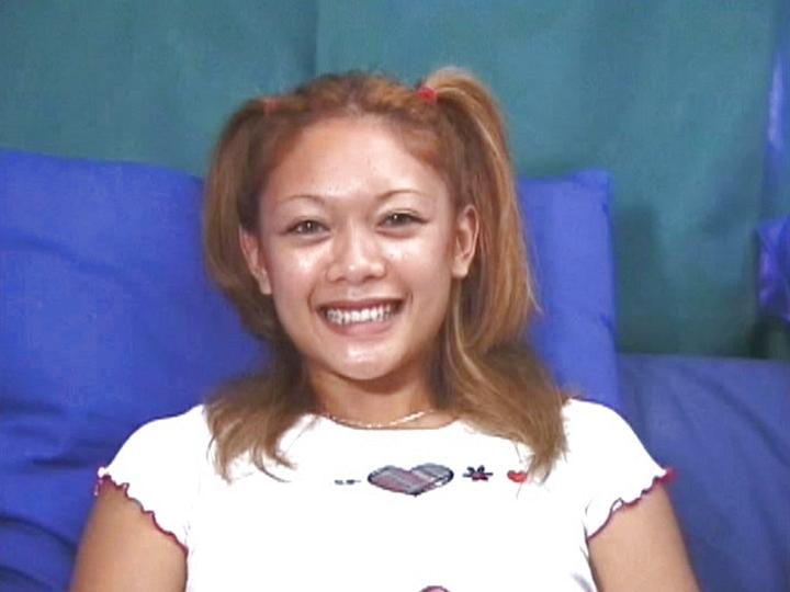 Asian babe in schoolgirl costume Kimmy Kahn gets jizz on face after fuck