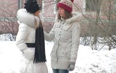 Mary and Louise spend a snowy night in Boston making each other cum - movie 2 - 2