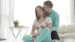 18 year old Russian cutie gets her asshole stretched in a threesome - movie 2 - 2