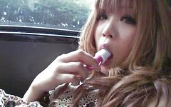 Backseat Asian Cutie Toys Herself - movie 2 - 6