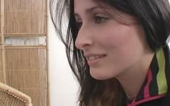 Jetzt beobachten - Brunette with a tramp stamp and amazing tits gets creampied
