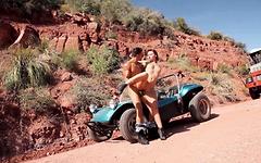 Jayme Janes heats up the desert with sex and cum swallowing - movie 1 - 5