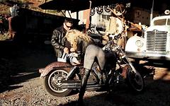 Jazy Berlin sucks and fucks a biker to make a wing man out of him - movie 3 - 2