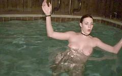 Brunette party girl gets her bikini nabbed while skinny dipping - movie 3 - 2