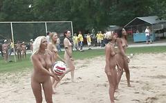 college coeds get naked and play volleyball outdoors - movie 3 - 4