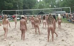 college coeds get naked and play volleyball outdoors - movie 3 - 7
