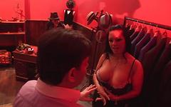 Kerry Louise and Kerry Wilson double team a client at Tailor Mades - movie 1 - 2